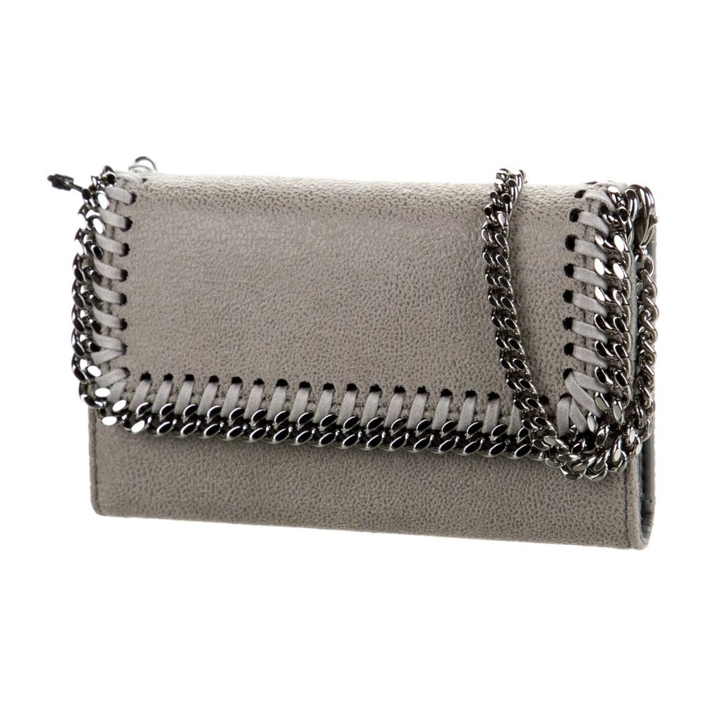 STELLA MCCARTNEY Suede  Continental Wallet on chain